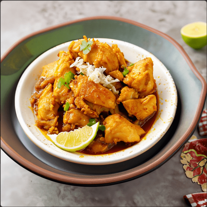 Chicken lemon coconut fry
